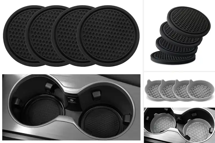 Detailed view of 10 Best Non Slip Car Cup Holder Coasters to Stop Spills & Noise