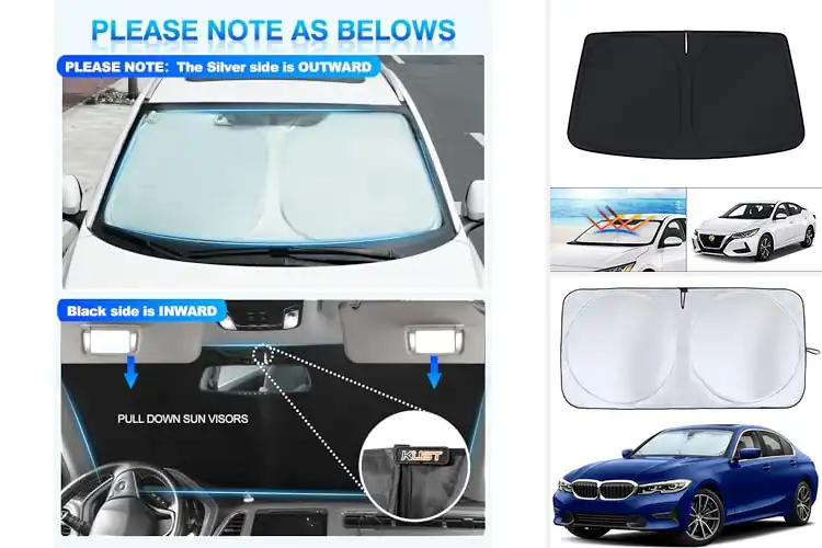 Detailed view of 10 Best Small Sedan Sunshades for Cool, Safe Rides