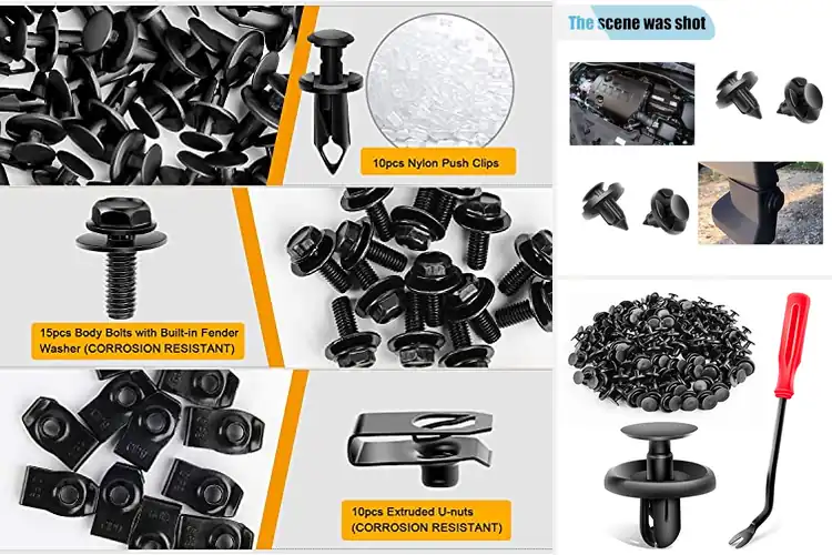 Detailed view of 10 Best Splash Shield Retainers to Protect Your Car