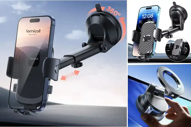 Detailed view of 10 Best Suction Cup Car Phone Mounts for Safe, Hands-Free Driving